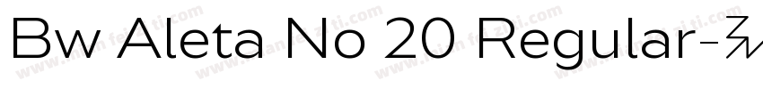 Bw Aleta No 20 Regular字体转换